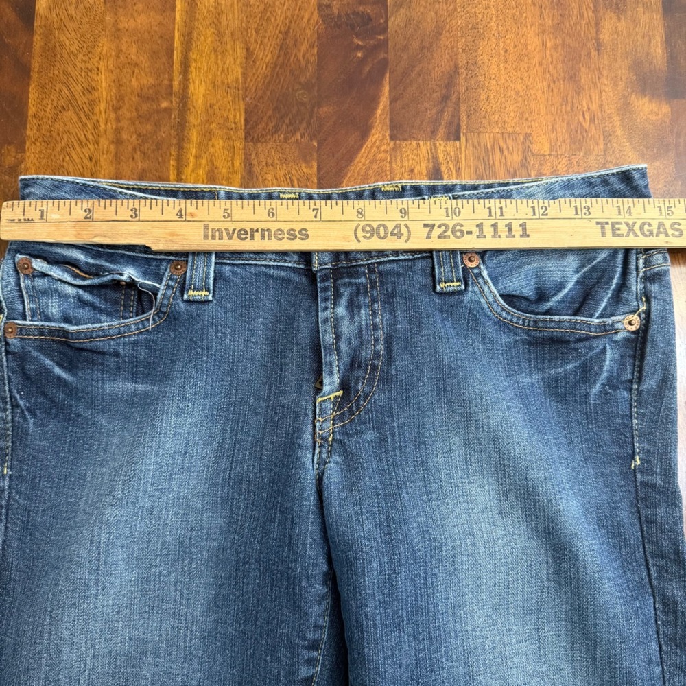 Lucky Brand Lody Crop Jeans Womens Size 4 27 Blue Denim 7WD1033 Dungarees 30x21 - Picture 6 of 11